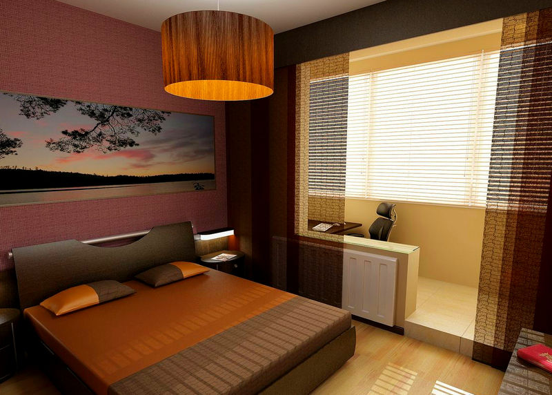 Дизайн спальни с лоджией: план работ и 10 идей использования совмещенного пространства